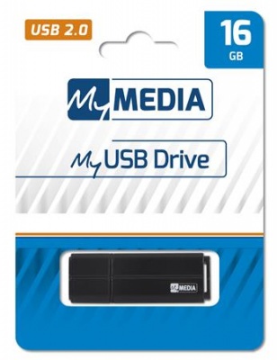 Pendrive, 16GB, USB 2.0, MYMEDIA (by VERBATIM)